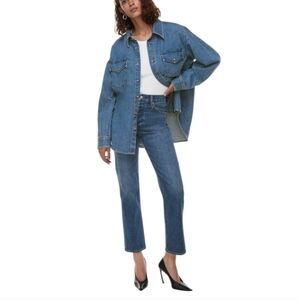 Aritzia Denim Forum The Arlo Hi-Rise Straight Jean